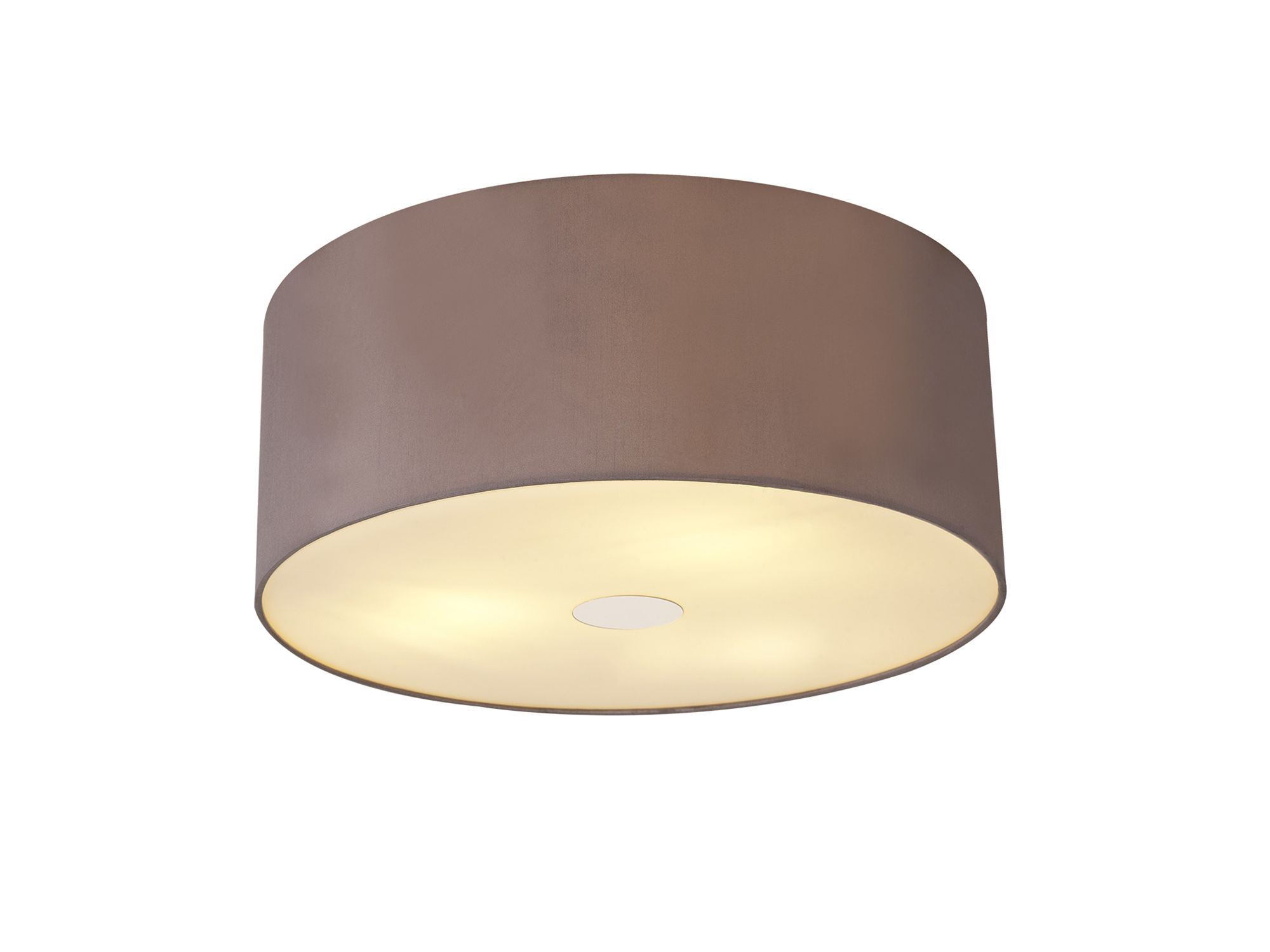 Baymont 50cm; Flush 3 Light Polished Chrome; Taupe/Halo Gold; Frosted Diffuser